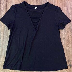 Cutout Vneck Top